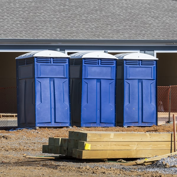 what is the expected delivery and pickup timeframe for the porta potties in Caribou